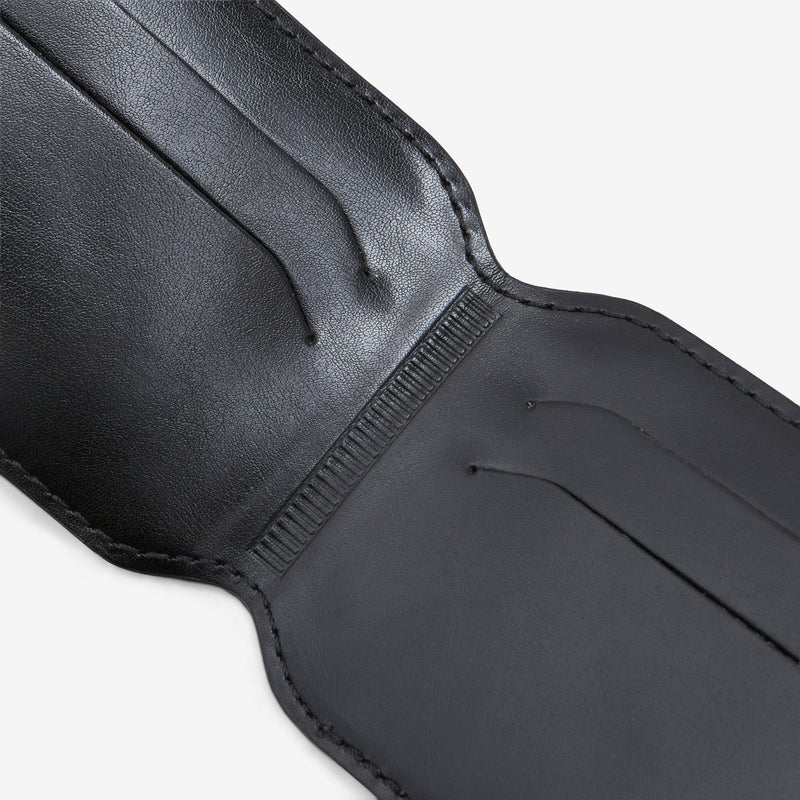 Logo-Foil Embossed Leather Card Holder Black Accessories