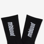 Metal Logo Crew Sock Black