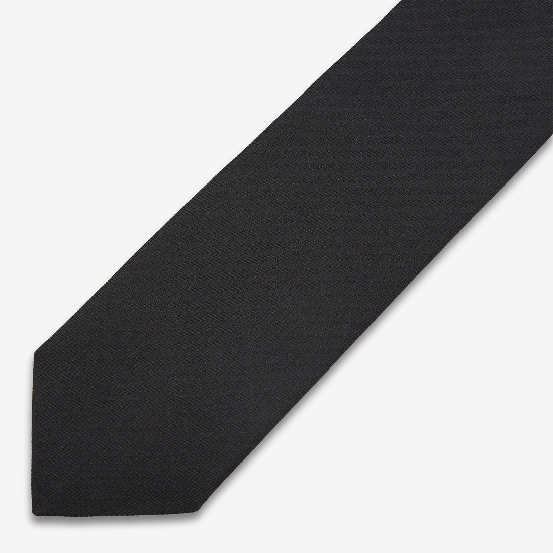 Banquet Tie Black Herringbone Accessories