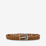 Hand-Braided Leather Belt Caramel