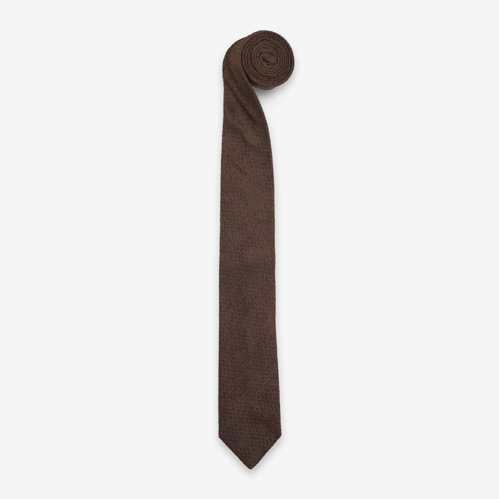 Formal Tie Grid Brown Front