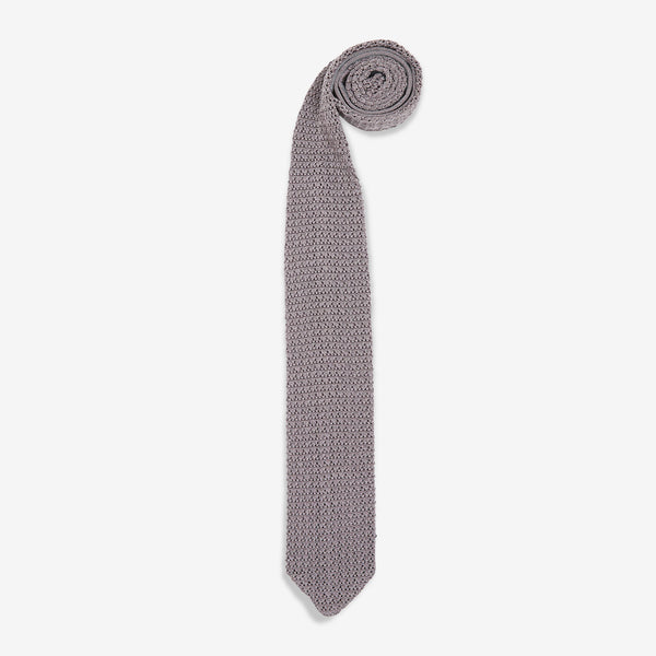 Formal Tie Grey Open Knit Accessories