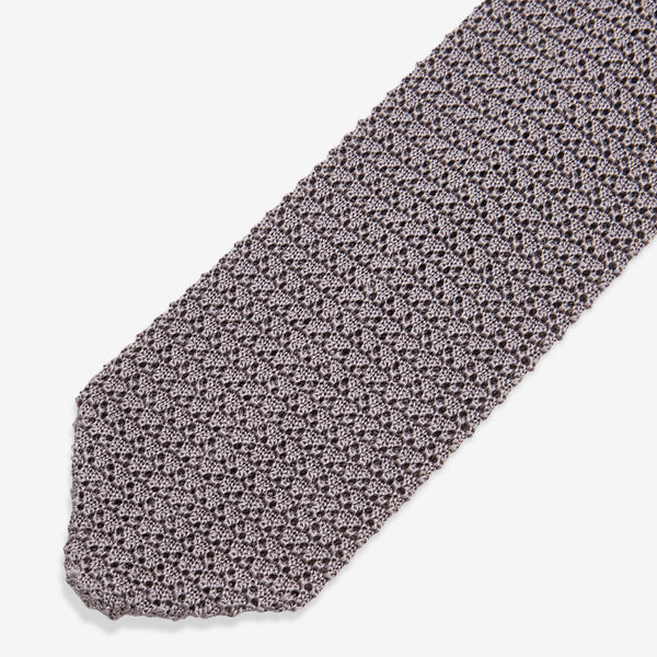 Formal Tie Grey Open Knit Accessories