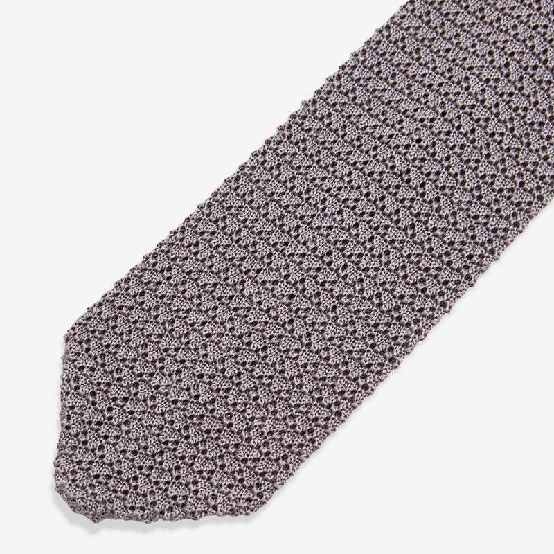 Formal Tie Grey Open Knit Accessories