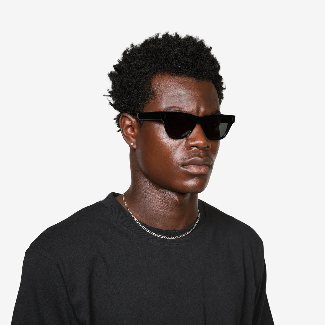 Aki Black | Green Solid Lens Eyewear