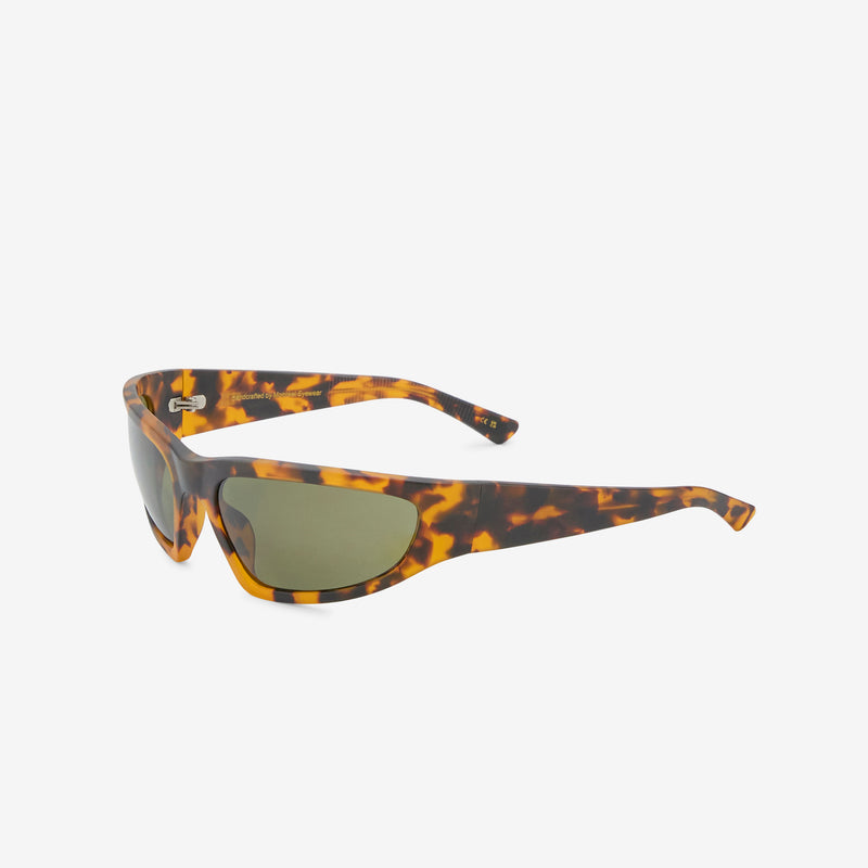 Crow Matte Havana | Green Solid Polarised Lens Eyewear