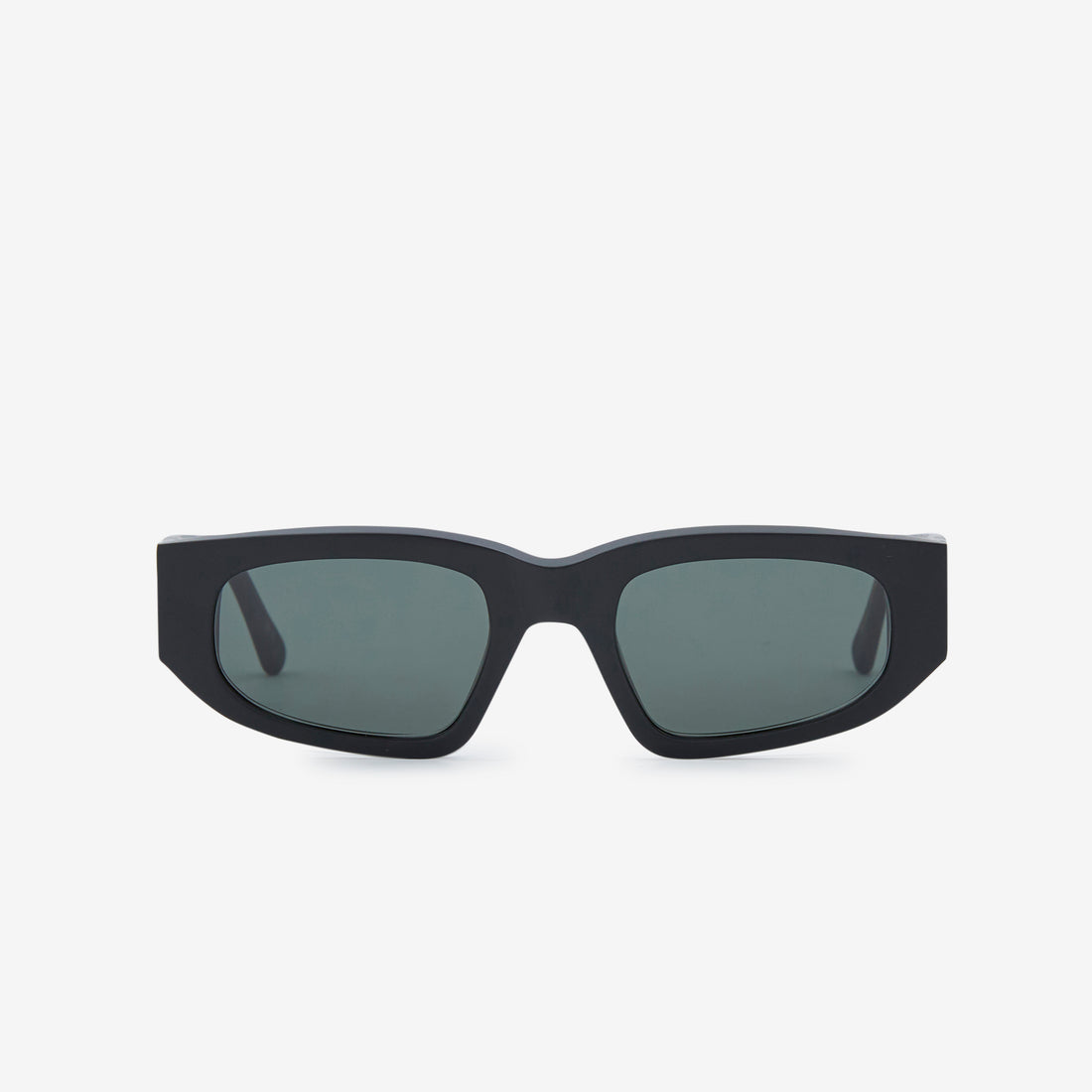 Eclipse Matte Black | Green Solid Lens Eyewear