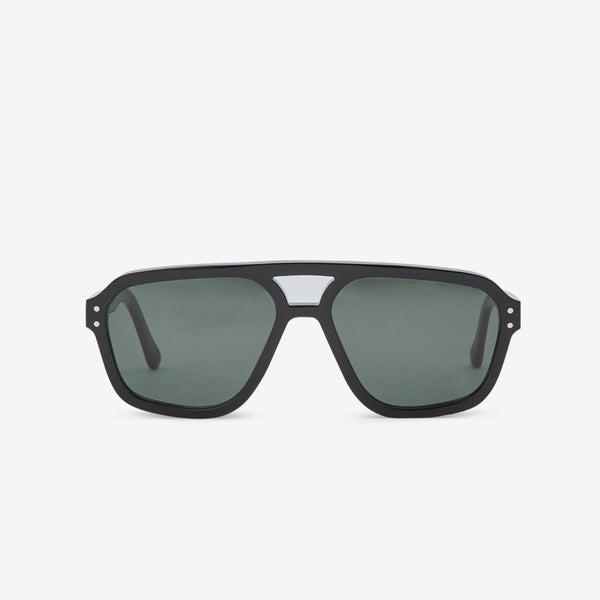 Jet Black | Green Solid Lens