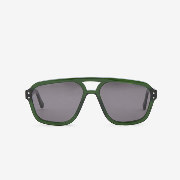 Jet Bottle Green | Grey Solid Lens