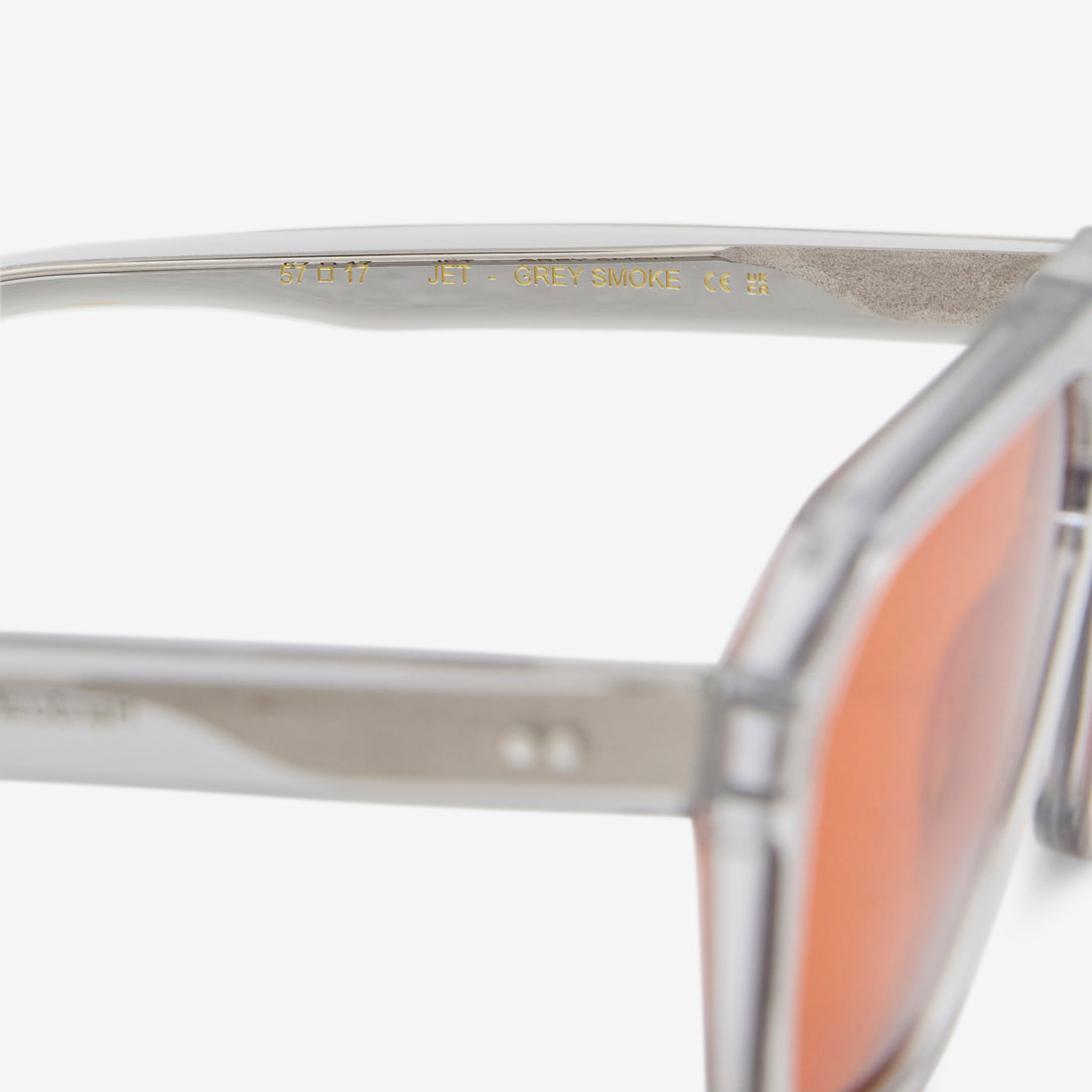Jet Grey Smoke | Orange Solid Lens Eyewear