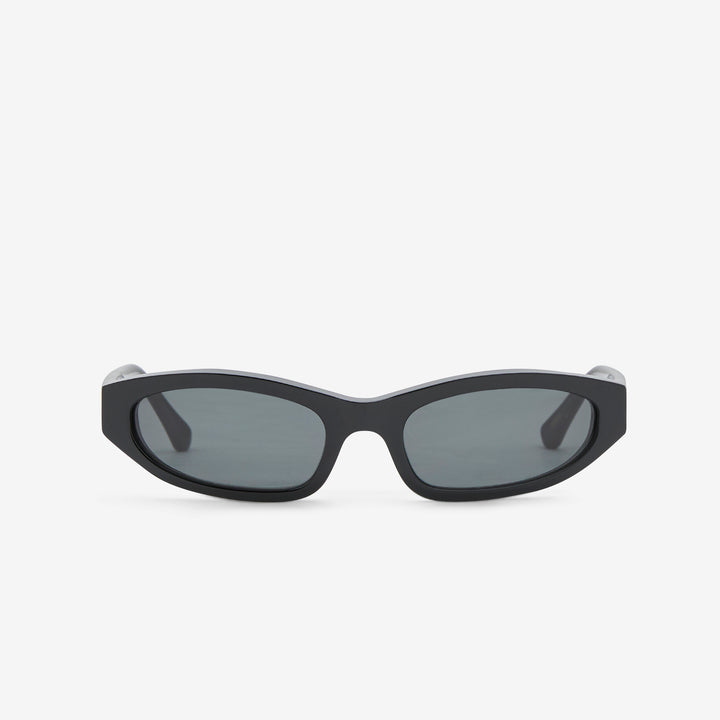Miles Black | Green Solid Lens Front