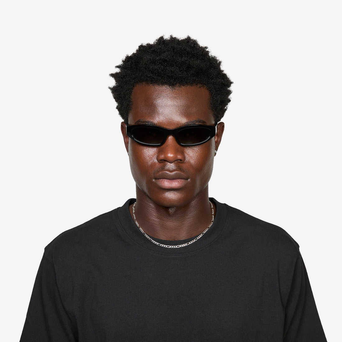 Miles Black | Green Solid Lens Eyewear