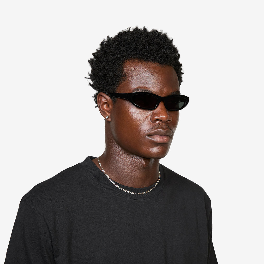 Miles Black | Green Solid Lens Eyewear
