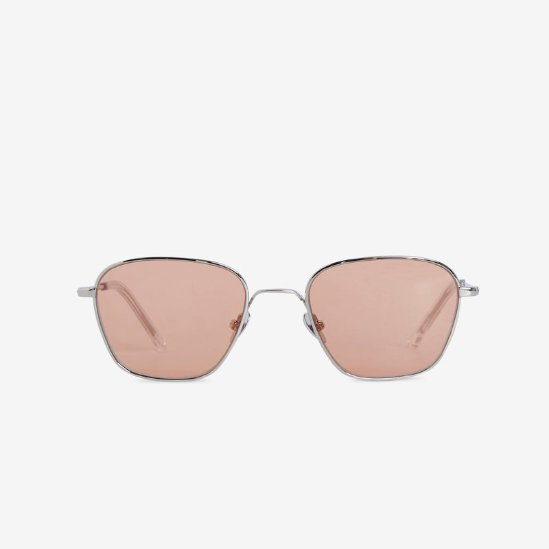 Otis Silver | Orange Solid Lens Eyewear