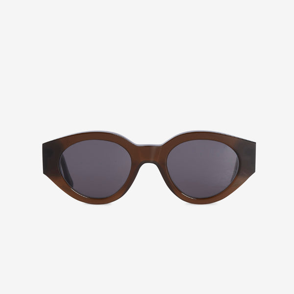 Polly Chocolate | Grey Solid Lens