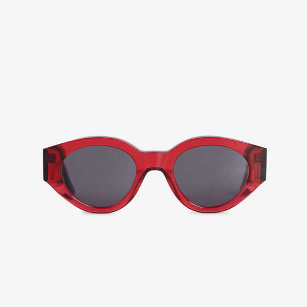 Polly Red | Grey Solid Lens