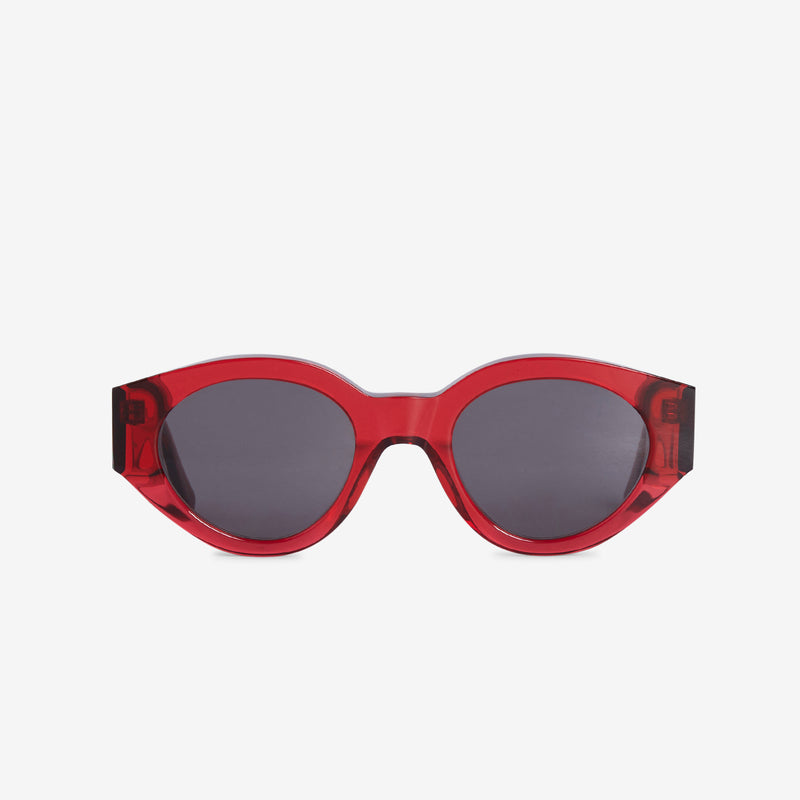 Polly Red | Grey Solid Lens