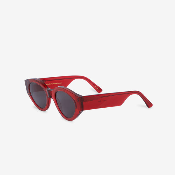 Polly Red | Grey Solid Lens