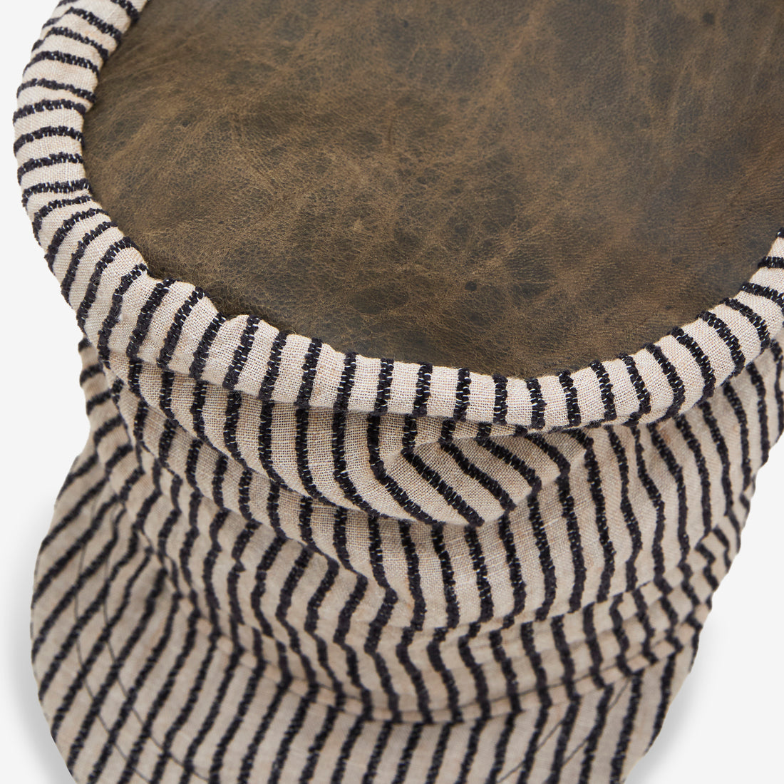 Conductor High Hat Striped Linen Headwear