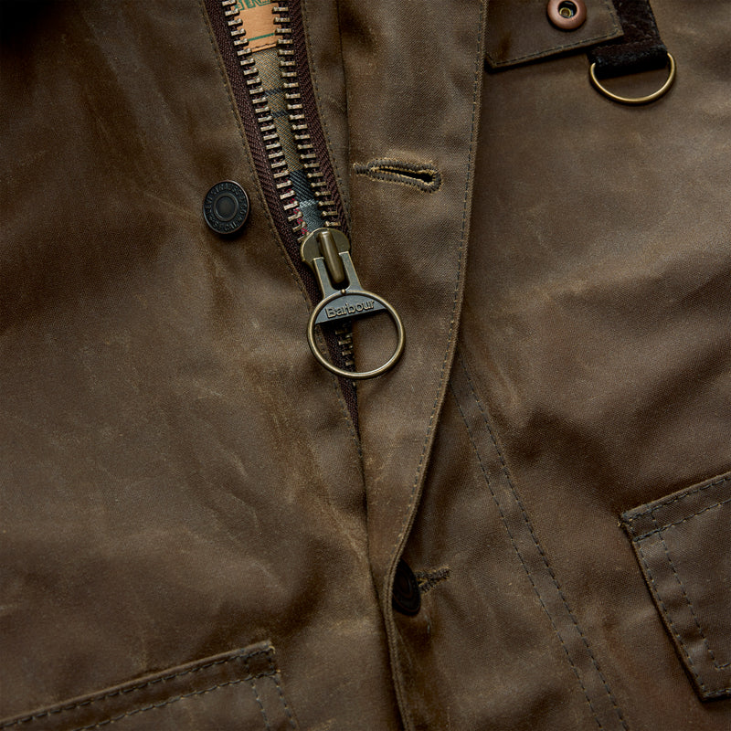 Barbour x Spey Jacket Tobacco Wax | Brown Cord Collar Jackets