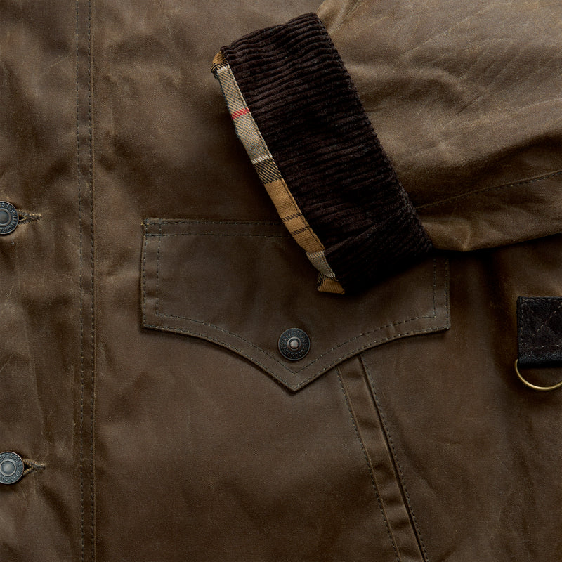 Barbour x Spey Jacket Tobacco Wax | Brown Cord Collar Jackets