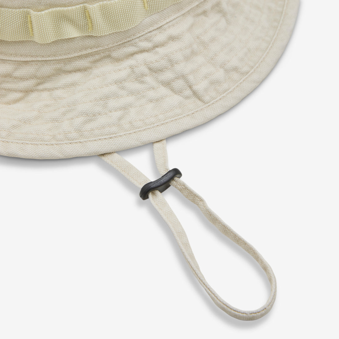 USA Flag Logo Light Weight Denim Canvas Boonie Hat Off White Headwear