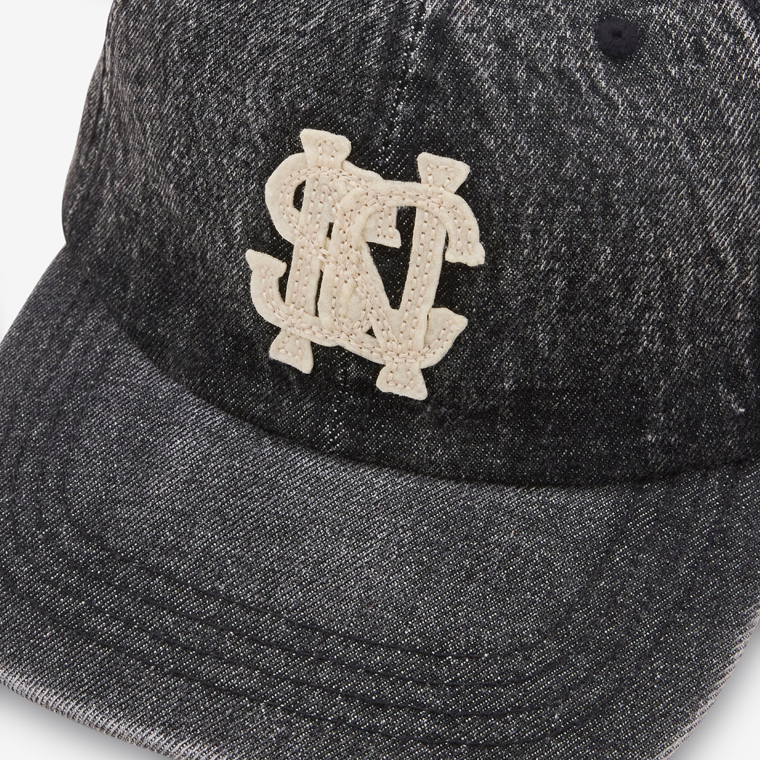 Sailing Club Faded Logo Denim Cap Black Headwear