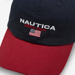 USA Flag Logo Twill Cap Navy  |  Red