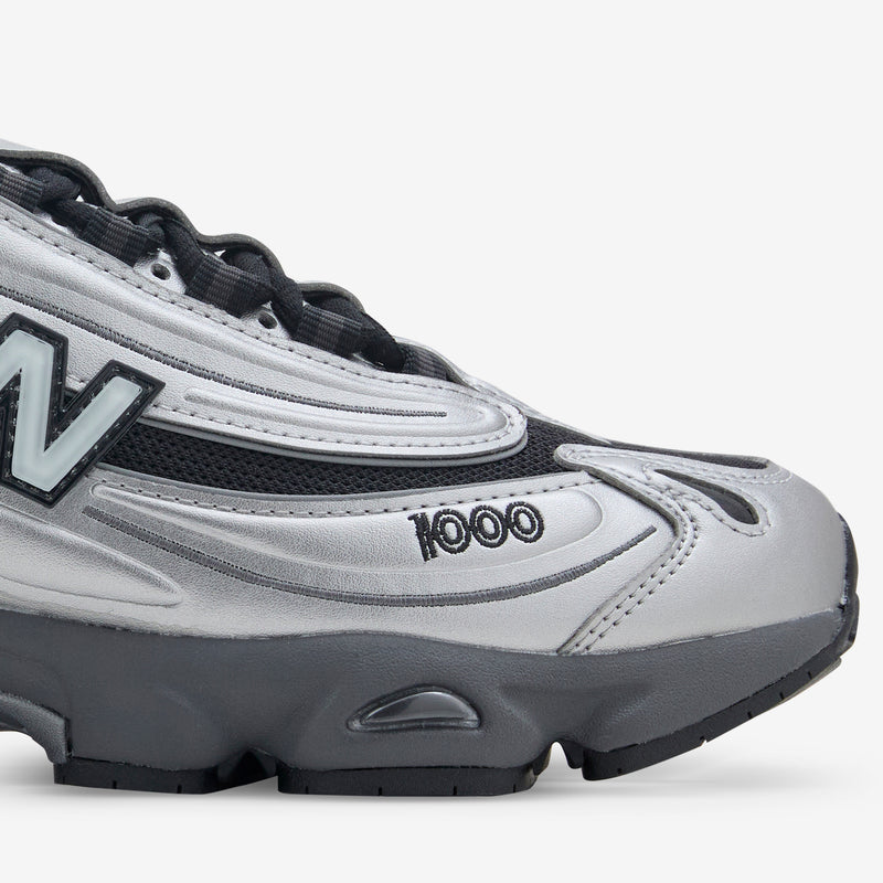 1000 Black | Silver Metallic Footwear