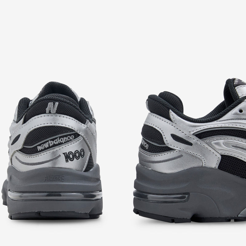 1000 Black | Silver Metallic Footwear