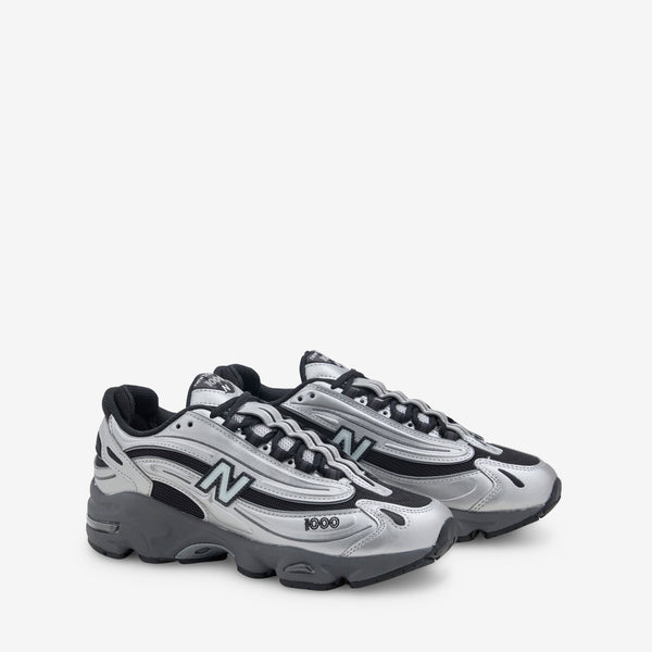 1000 Black | Silver Metallic Footwear