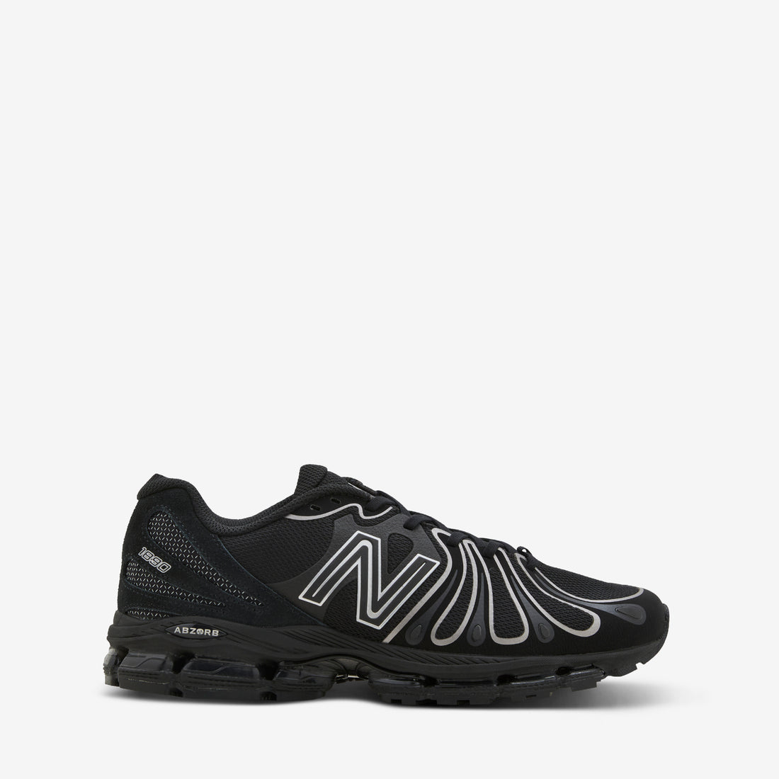 U189093H Black | Silver Metallic | Black Cement Footwear
