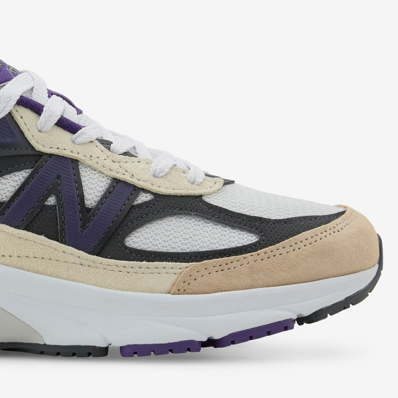 Made in USA 990v6 White | Black Plum | Phantom Footwear