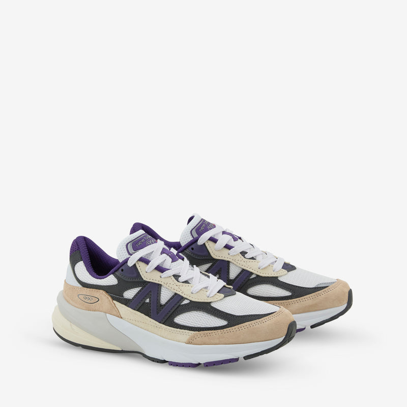 Made in USA 990v6 White | Black Plum | Phantom Footwear