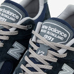 Made in UK 991v2 Dark Navy | Smoked Pearl | Silver