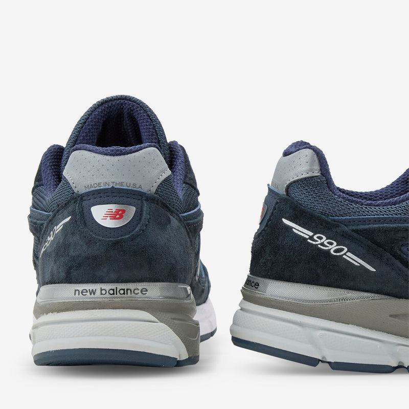 Made in USA 990v4 Navy | Silver Footwear