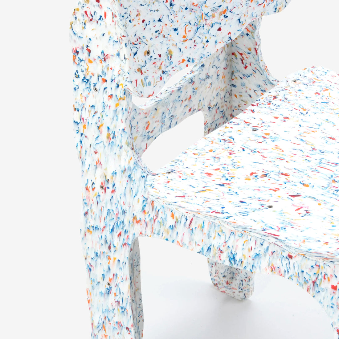 Flat Plastic Chair White Lifestyle