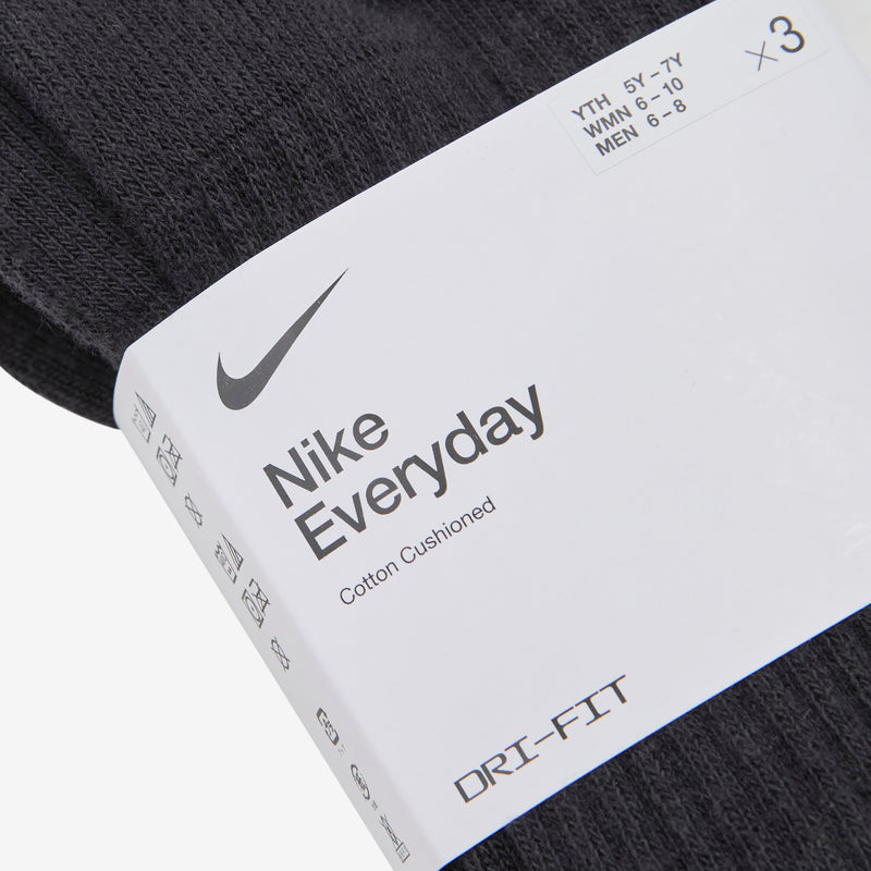 Everyday Cushioned Training Crew Socks Black | White Accessories