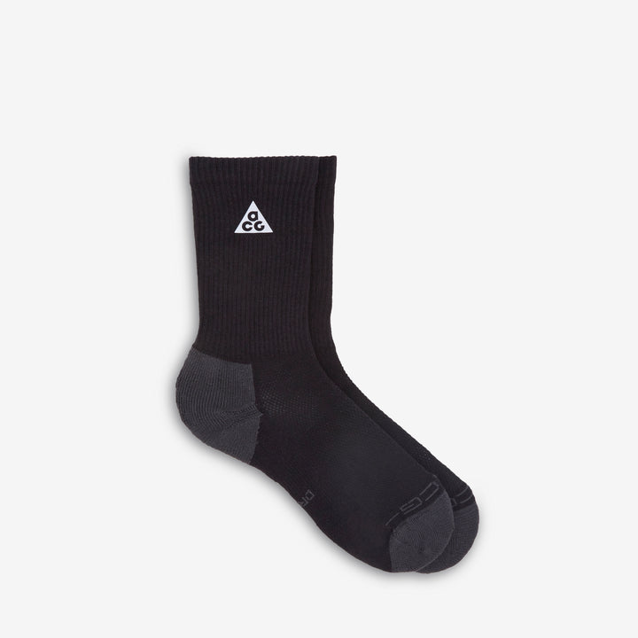 ACG Everyday Elevated Crew Socks Black | Dark Smoke Grey | Reflective Silver Front
