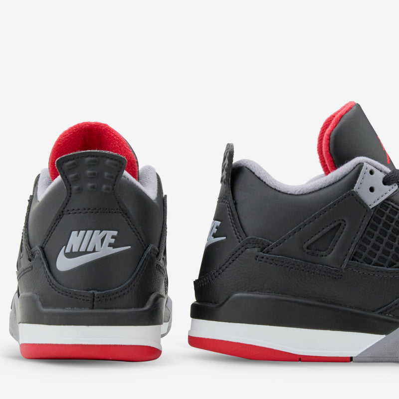 Pre School Jordan 4 Retro Black | Fire Red | Cement Grey | Summit White