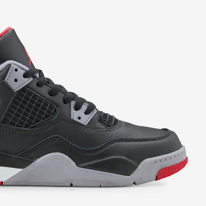 Pre School Jordan 4 Retro Black | Fire Red | Cement Grey | Summit White