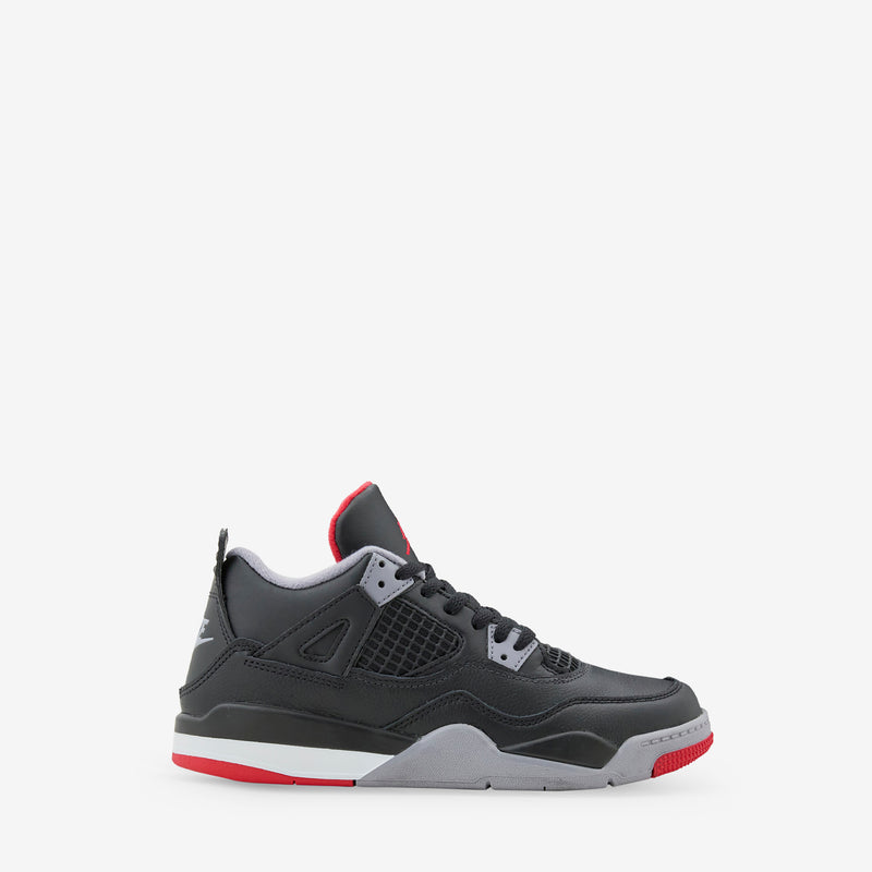 Pre School Jordan 4 Retro Black | Fire Red | Cement Grey | Summit White