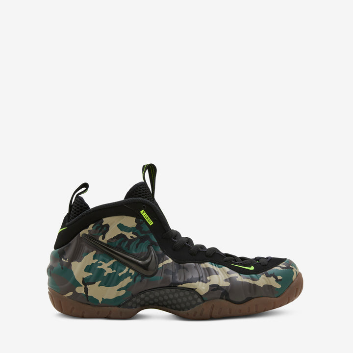 Air Foamposite Pro Premium Black | Black | Voltage Green | Gum Dark Brown