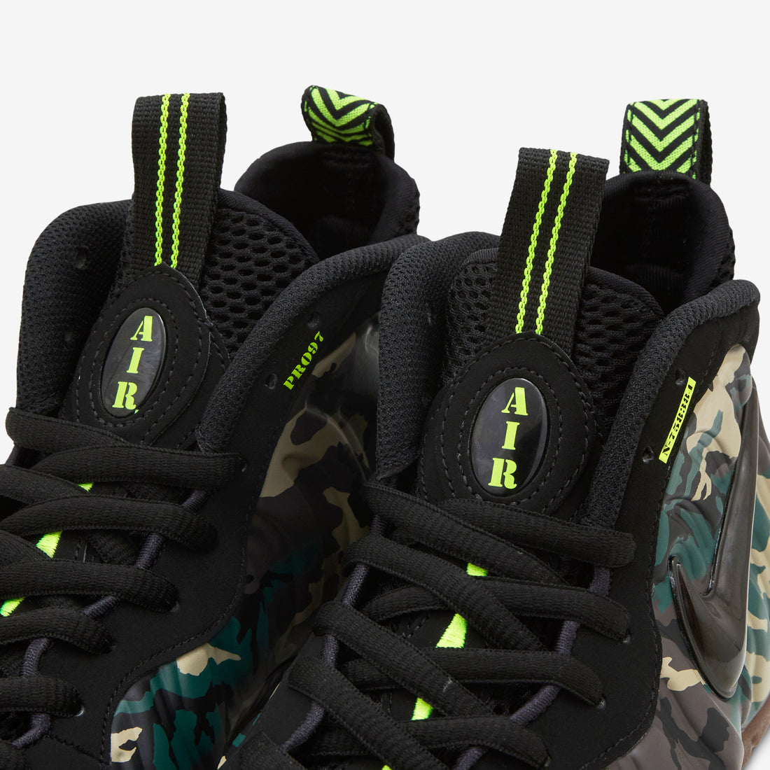 Air Foamposite Pro Premium Black | Black | Voltage Green | Gum Dark Brown Footwear
