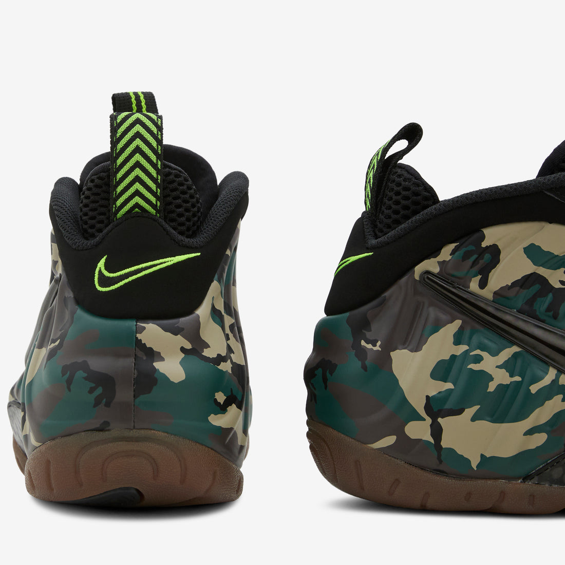 Air Foamposite Pro Premium Black | Black | Voltage Green | Gum Dark Brown Footwear