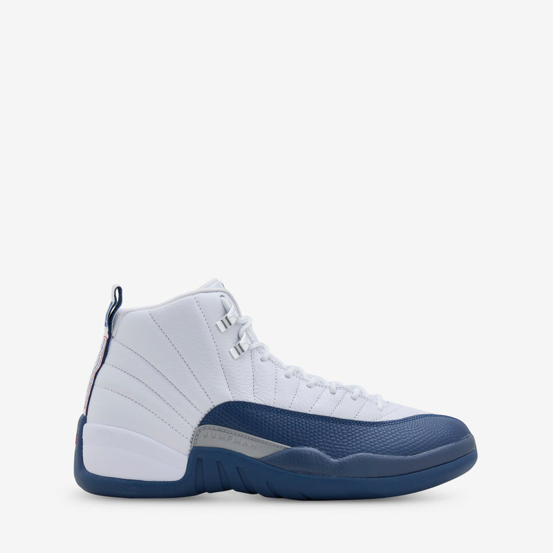 Air Jordan 12 Retro White | French Blue | Metallic Silver Footwear
