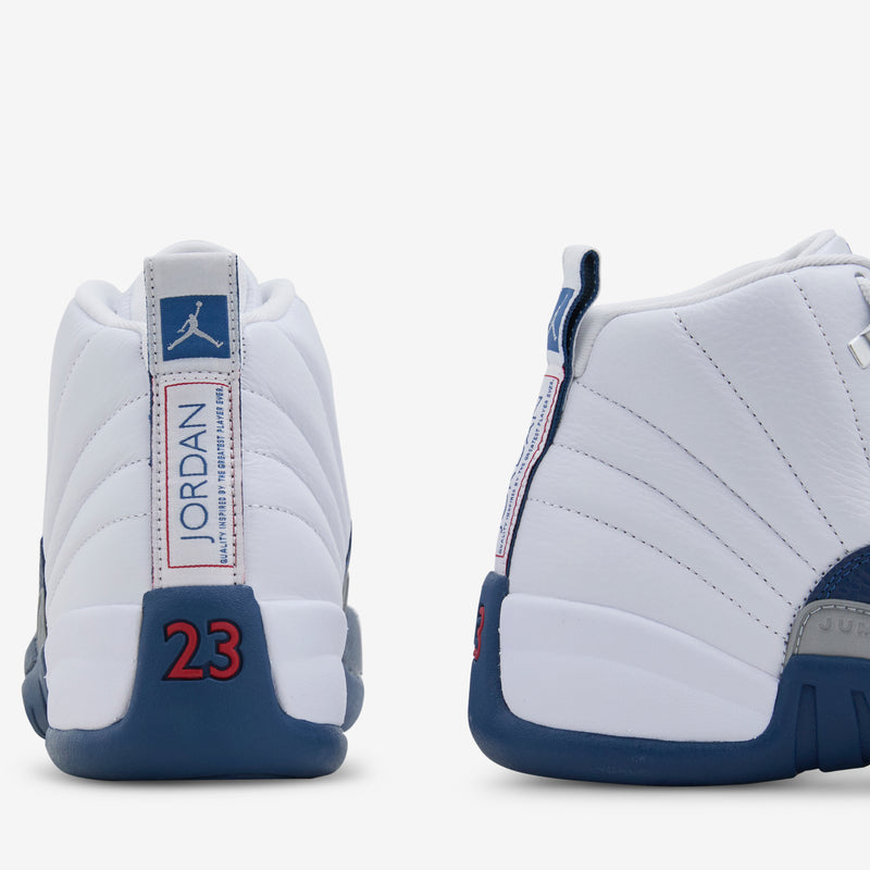 Air Jordan 12 Retro White | French Blue | Metallic Silver Footwear