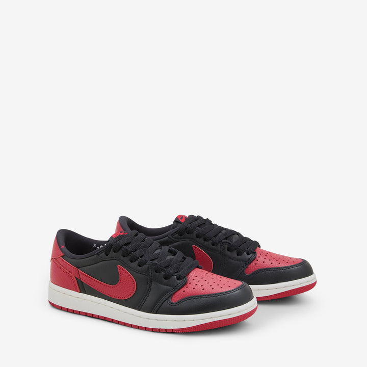 Air Jordan 1 Retro Low OG 'Banned' Black | Black | Varsity Red | Summit White Front