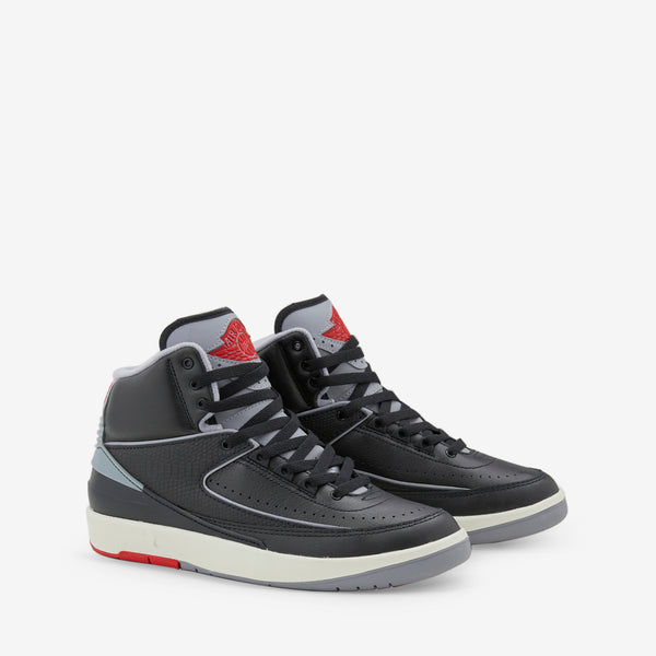 Air Jordan 2 Retro Black | Cement Grey | Fire Red | Sail