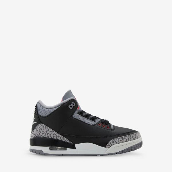 Grade School Air Jordan 3 Retro Black | Fire Red | Cement Grey | Summit White Footwear